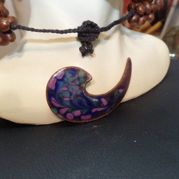 Copper Enamel Pin/Brooch Inga Carlson Signed Inga 1960s - Picture 8 of 12